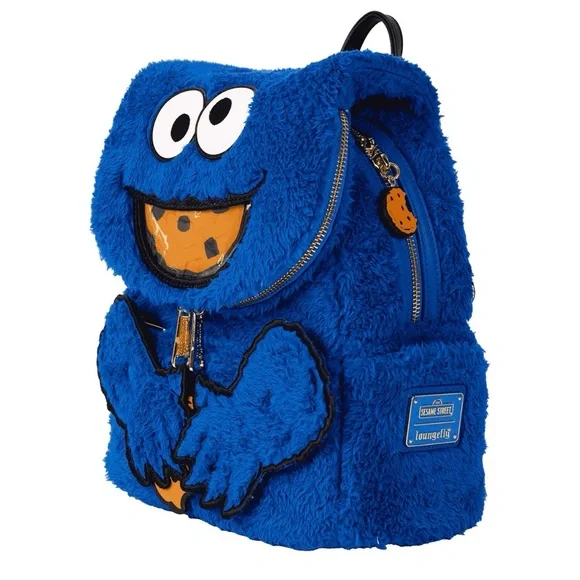 NWT Loungefly Sesame Street Cookie Monster Cosplay Mini Backpack W/Coin Bag - Picture 6 of 14